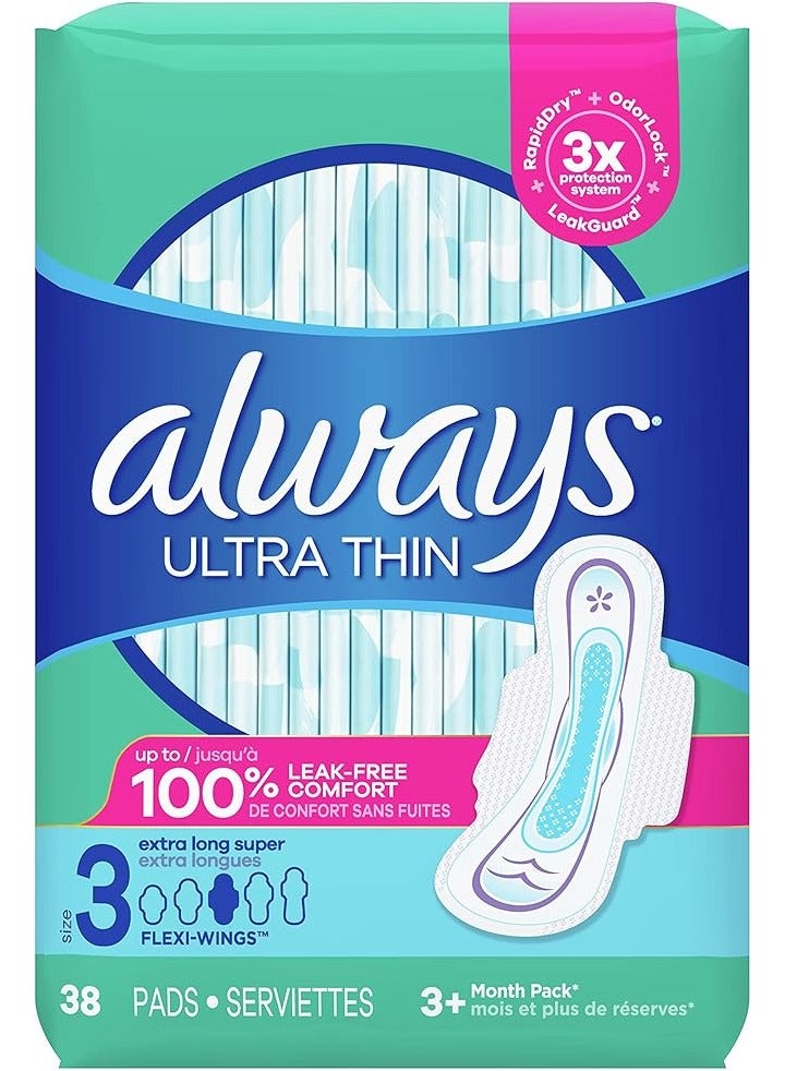 Always 38 Count Ultra Thin Pads – Reliable & Comfortable!
