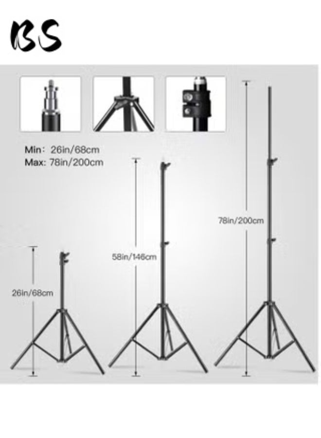 BS 19-inch LED video light kit | Tripod and phone mount | Panoramic fill light | 3000K-6600K color temperature | 85 CRI studio light | Perfect for portraits, product photography, and videography. - Image 5