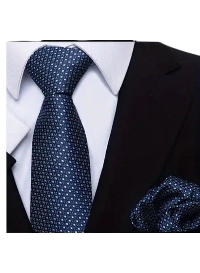 طقم إكسسوارات رجالي فاخر 6 قطع - تشكيلة كرفتات  ومناديل جيب (Pocket Square) بتصاميم ملكية - داخل صندوق هدايا VIP - Image 2