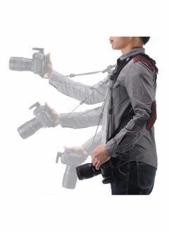 Y&D Camera Strap Double Shoulder Harness Quick Release Adjustable Dual Tether with Safety and Lens Cleaning Cloth for DSLR SLR focus  - Image 2