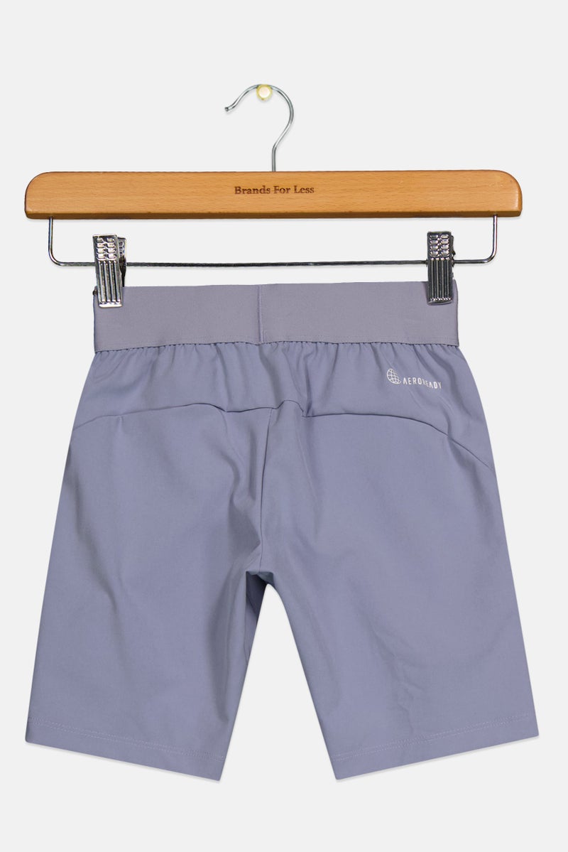 Adidas Kids Boy Brand Logo Running Shorts, Slate Blue - Image 2