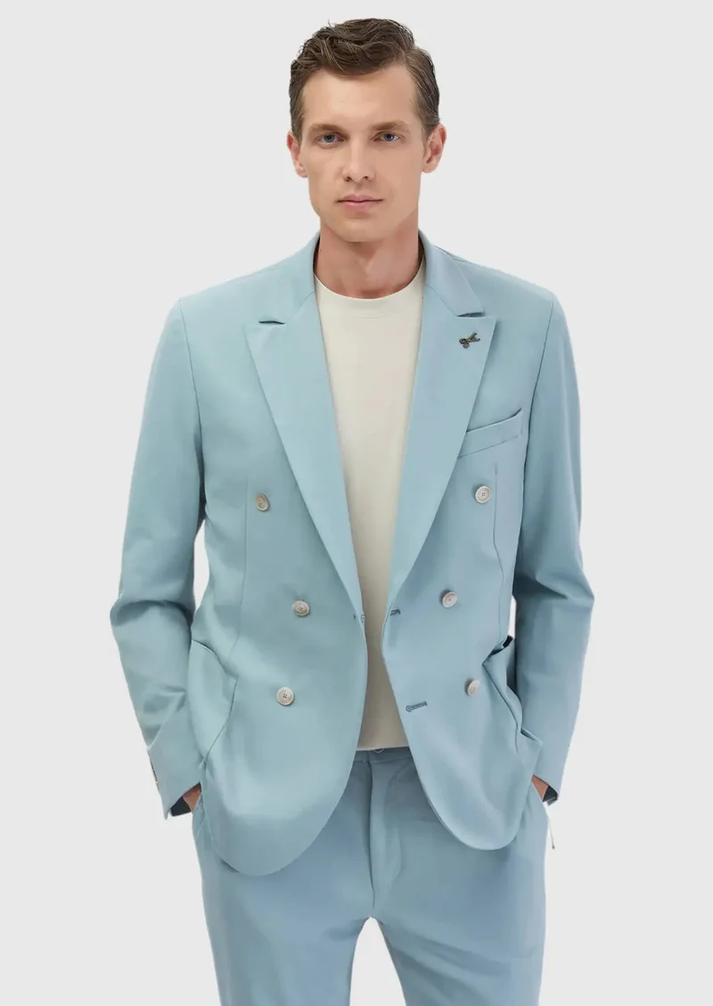 رامسي بدلة سباحة مريحة بلون أزرق فاتح