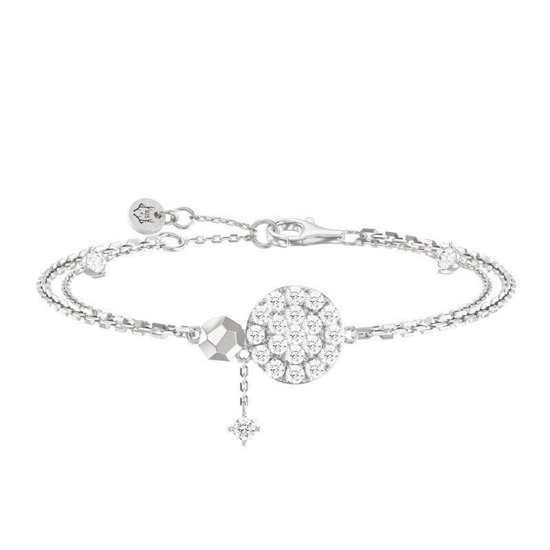 AWNL Women's Bracelet in 18K Gold Plated Sterling Silver with CZ Diamond,Gift for Girlfriend Wife,Dark Sky Park Collection - Image 1