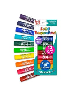 The Pencil Grip Kwik Stix Tempera Paints Tempera Paint Pens Super Quick Drying 10 Assorted Jewel Colors For Children Tpg678  - Image 1