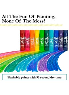 The Pencil Grip Kwik Stix Tempera Paints Tempera Paint Pens Super Quick Drying 10 Assorted Jewel Colors For Children Tpg678  - Image 5