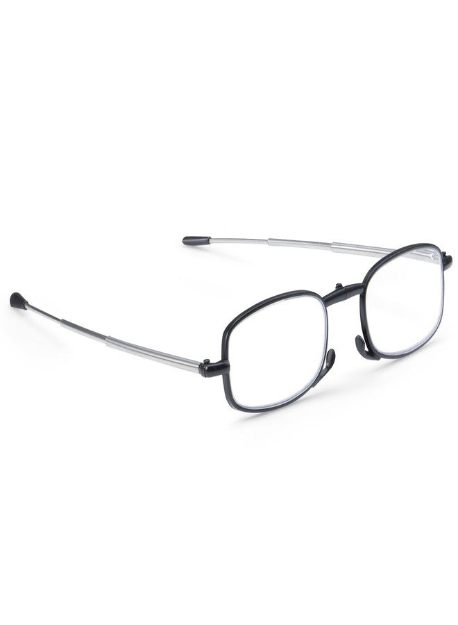 AEC Nova Collapsible Reading Glasses | Compact Foldable Frame with BlueRazr Blue Light Blocking Lenses | Portable Unisex Readers for Men & Women (Black, +1.00) - Image 4
