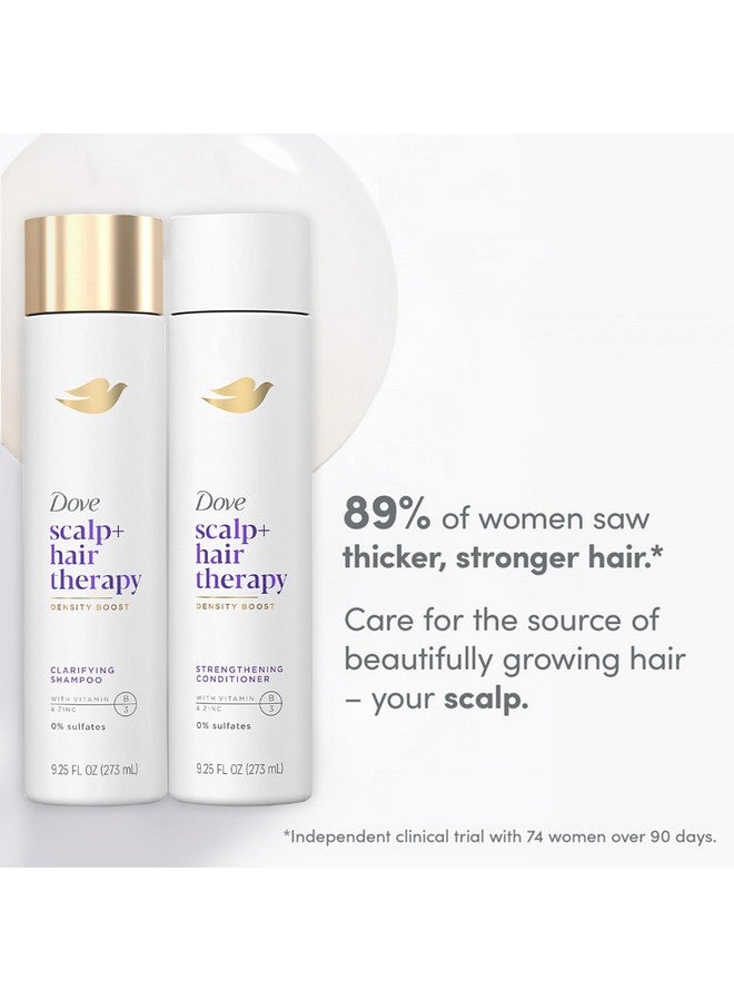 Dove Scalp + Hair Therapy Set - Density Boost Clarifying Shampoo and Strengthening Conditioner with Vitamins B3 & E, Zinc & Peptides, 9.25 Oz Ea (2 Piece Set) - Image 4