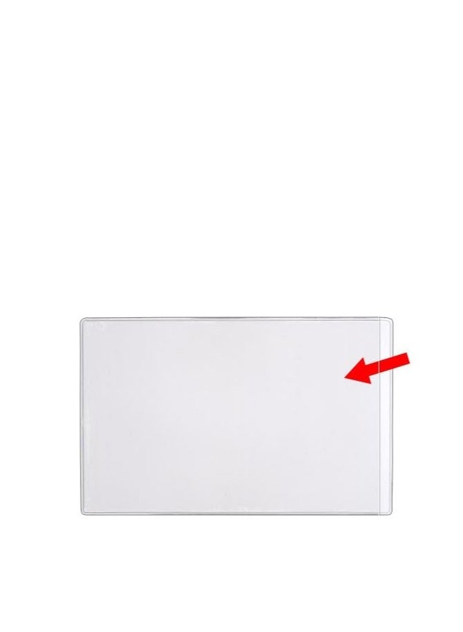 STORE SMART StoreSMART - 5" x 8" Non-Adhesive Vinyl Plastic Pocket - Open Short Side - 25 Pack - PE108S-C-25