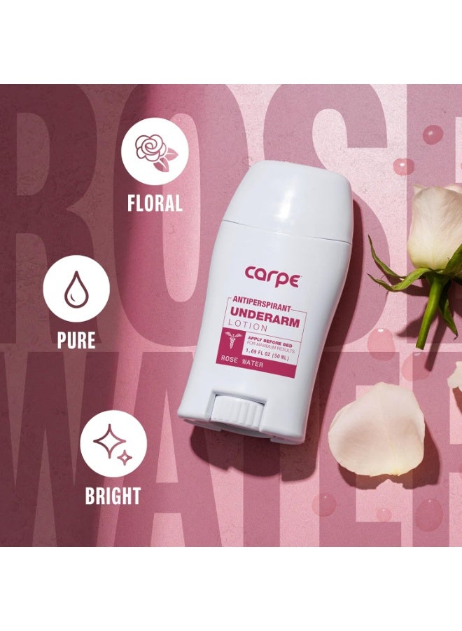 Carpe Carpe Underarm Antiperspirant and Deodorant, Clinical strength with Rose Water scent, Combat excessive sweating Stay fresh and dry, Great for hyperhidrosis Size: 1.69 Fl Oz (Pack of 1) - Image 3