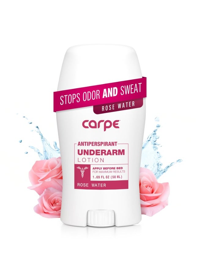 Carpe Carpe Underarm Antiperspirant and Deodorant, Clinical strength with Rose Water scent, Combat excessive sweating Stay fresh and dry, Great for hyperhidrosis Size: 1.69 Fl Oz (Pack of 1) - Image 1