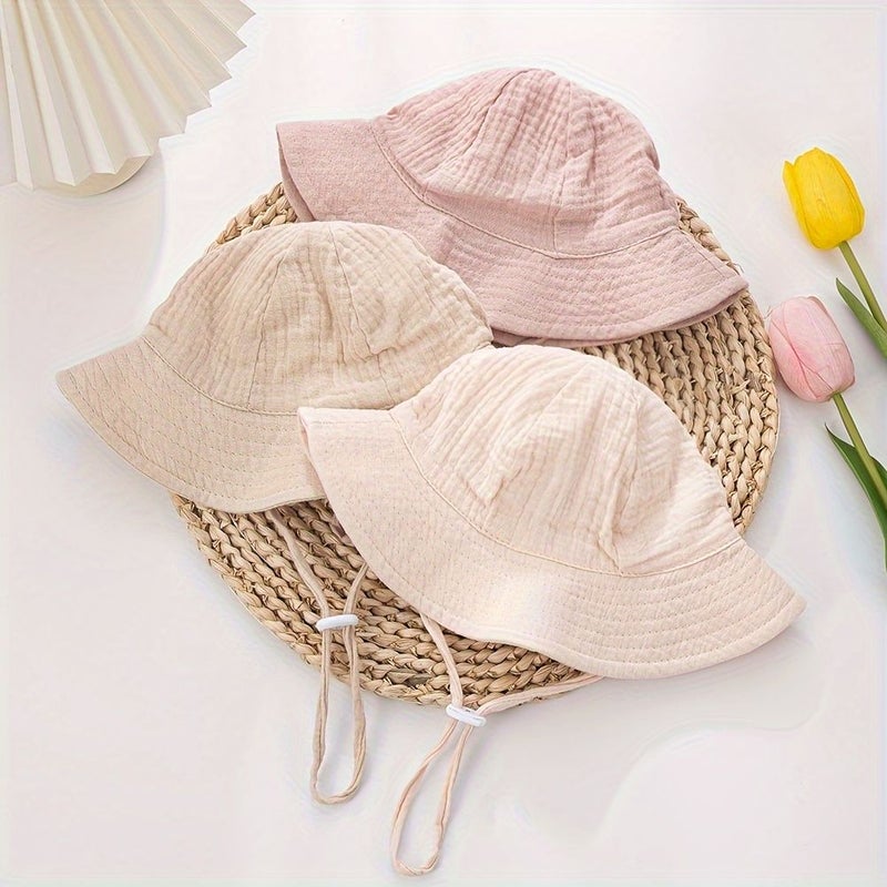Orange Osmanthus Baby Girls Turban Sun Hat Infant Bucket Cap Newborn Adjustable - Image 2