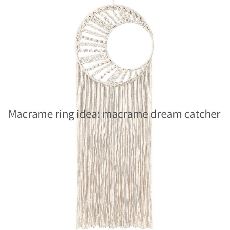 SUNTQ Macrame Hoops Ring for Dream Catcher Metal Crafts Round Brass Plated 7.5inch(Gold,Pack of 10) - Image 3
