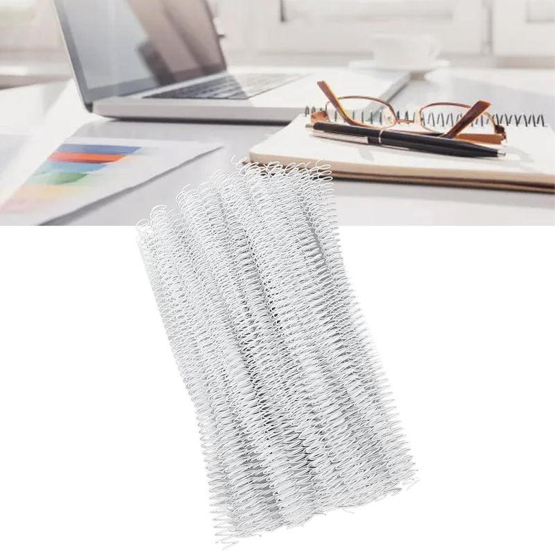 100 Pack 4:1 Pitch Spiral Binding Coils 12.7mm for 90 Sheets Letter Size Documents 360° Page Rotation Compatible with Binding Machines (White) - Image 4