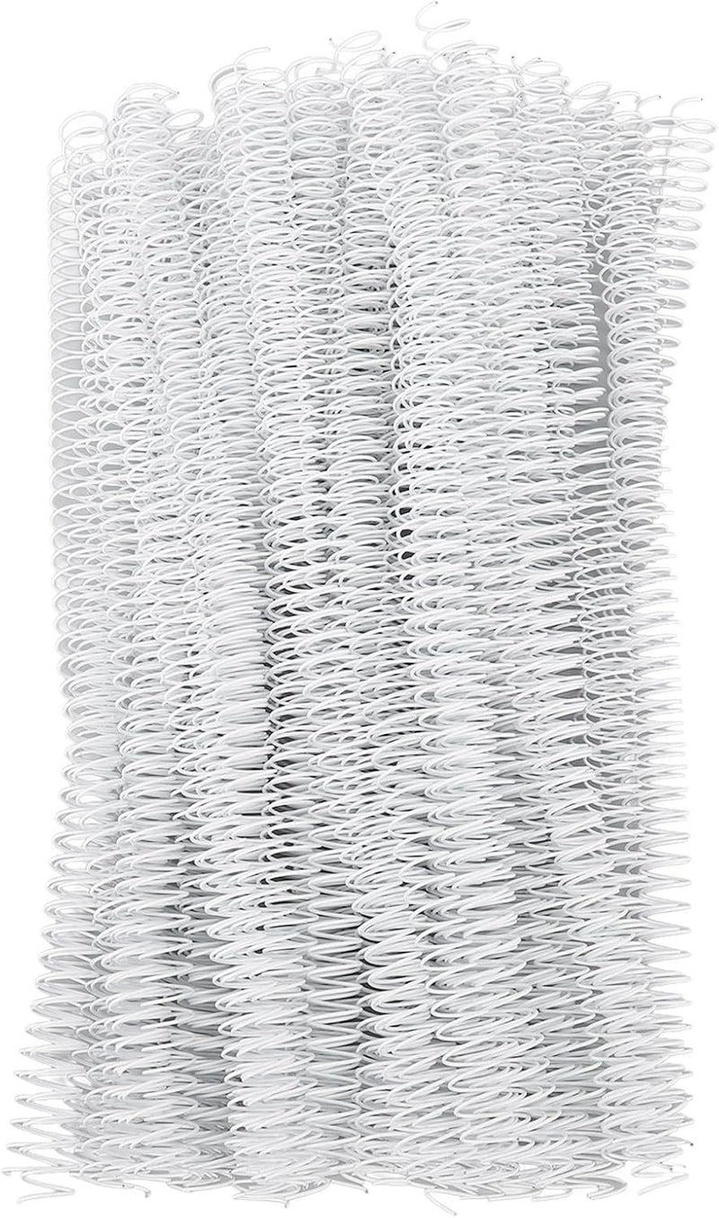 100 Pack 4:1 Pitch Spiral Binding Coils 12.7mm for 90 Sheets Letter Size Documents 360° Page Rotation Compatible with Binding Machines (White) - Image 1