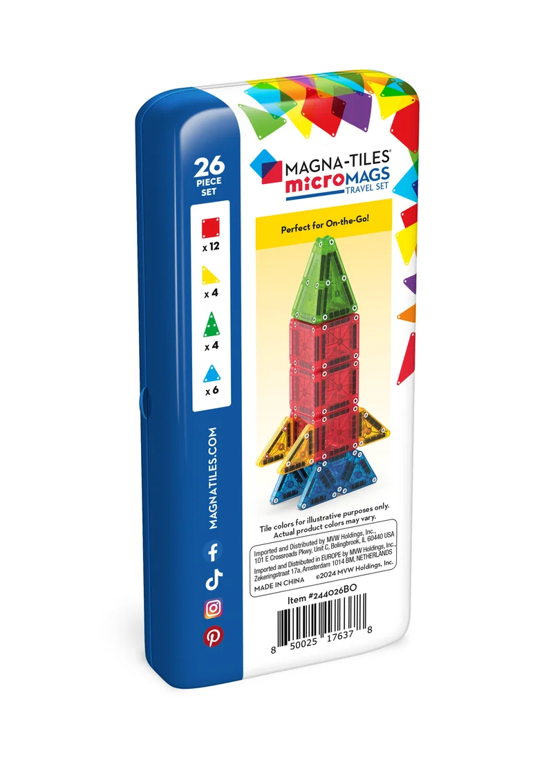 MAGNA-TILES MicroMAGS 26 Piece Travel Set