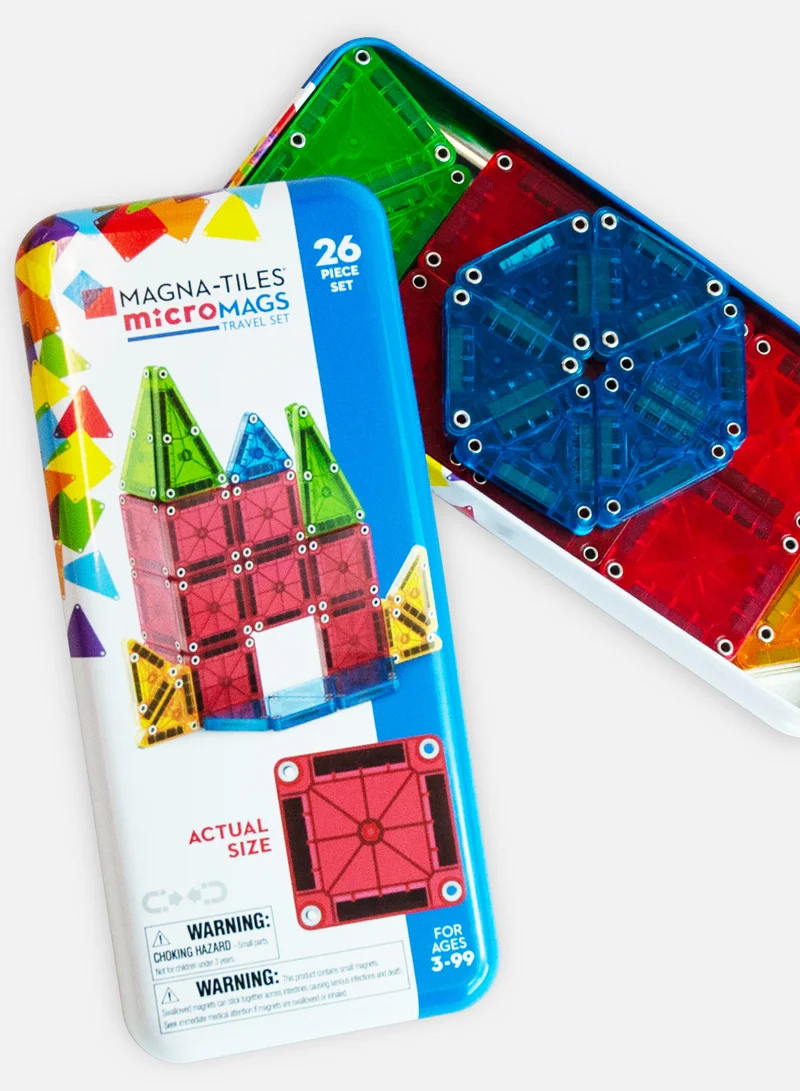 MAGNA-TILES MicroMAGS 26 Piece Travel Set
