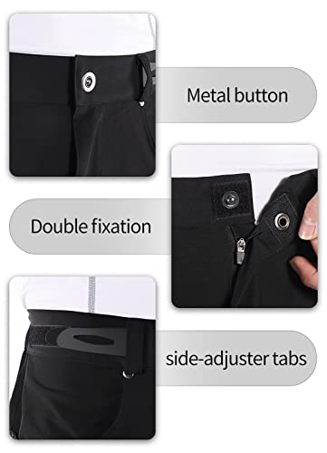 BERGRISAR Men's Cycling Shorts Loose Fit Mountain Bike Shorts with 6 Pockets Black Medium - Image 4