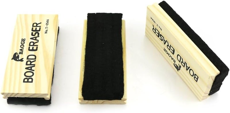TKOnline 3 Pack Premium Wool Felt Chalkboard Eraser – Dustless, Kid-Friendly, for Whiteboard & Blackboard - Image 3