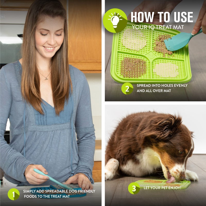 Hyper Pet IQ Treat Lick mat for Dogs, Dog Slow Feeder & Cat Lick mats | Great Alternative to Slow Feeder Bowls & Cat Feeders | Perfect Dog Licking mat, Cats Puzzle & Enrichment Toys - Image 4