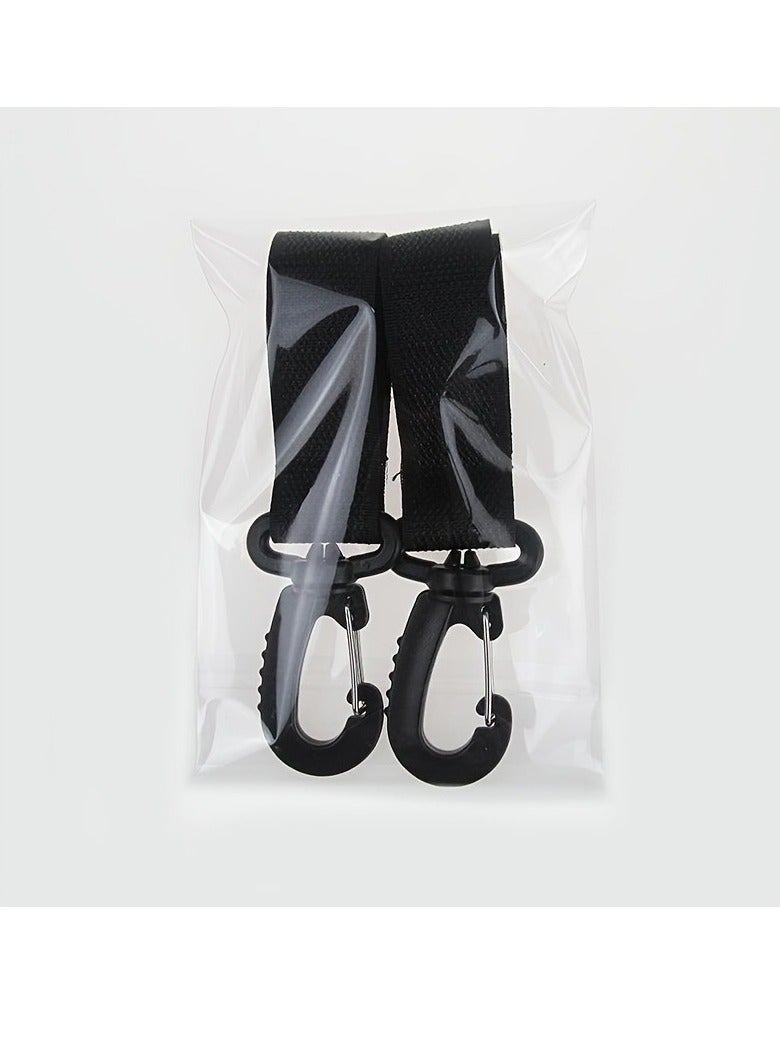 Stroller Organizer Hook - 2pcs Stroller Clips | 360 Degree Rotatable Mommy Hook Organizer Hook | Convenient Multi-Purpose Mommy Bag Hanger for Wheelchairs Shopping Cart Support Up to 2kg - Image 3