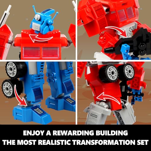 HIGH GODO Transforming Building Set, Collectible 2in1 Transformation Robot and Truck Building Block Set, STEM Toys Gifts for Boys Kids 12+ (636 Pieces) - Image 2