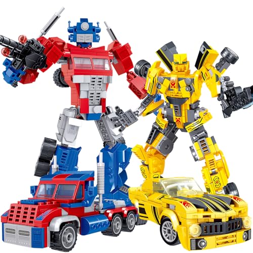 HIGH GODO Transforming Building Set, Collectible 2in1 Transformation Robot and Truck Building Block Set, STEM Toys Gifts for Boys Kids 12+ (636 Pieces) - Image 1