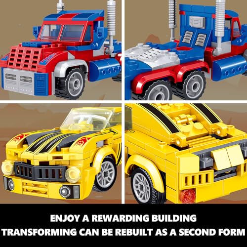 HIGH GODO Transforming Building Set, Collectible 2in1 Transformation Robot and Truck Building Block Set, STEM Toys Gifts for Boys Kids 12+ (636 Pieces) - Image 5