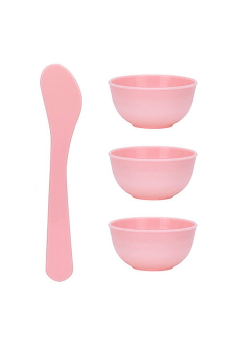 lasenersm lasenersm 3 Pieces Mini Plastic Facial Mask Mixing Bowl with Stirring Spatula Facemask Bowl Mud Mask Mixing Bowl DIY Skin Care Mixing Tool Kit for Lady Women Home Beauty Salon Use, Pink 