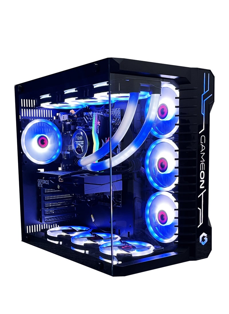 Gaming Pc with Intel Core i7-14700K Processor, B760M-K Motherboard, DDR5 16GB RAM RGB, 1TB M.2 SSD, NVIDIA GeForce RTX 4070 Super Graphics Card,360 Water Cooler, 7 Fan Case Blackwith Windows 11 Pro