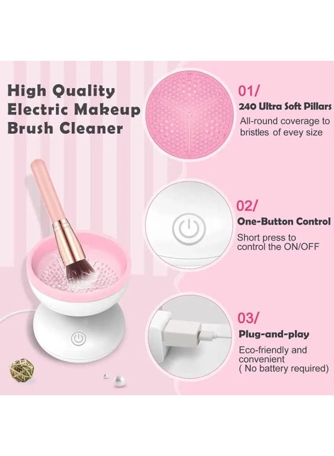 Updated Design Makeup Brush Cleaner - USB Powered, Washes Multiple Brushes at Once, Easy One-Button Use, Fits All Sizes - Code 5292 - Image 5