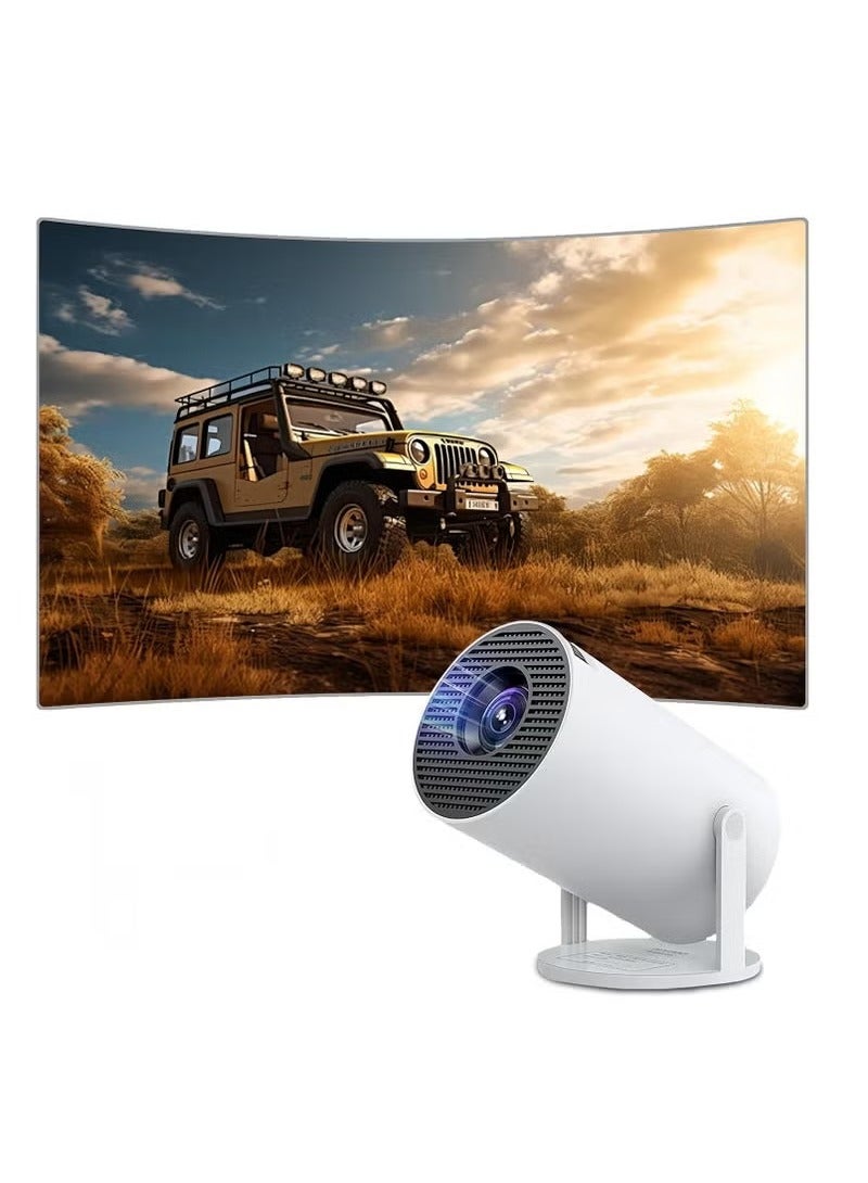 JAJEEK HY300 Pro Mini Projector – Portable Smart Projector with 180° Rotation, 4K+ Support, WiFi 6 (5G), Bluetooth 5.0, Auto Keystone Correction – Compatible with Android 13.0, TV Stick, HDMI, USB, TF, Audio – Home Theater, Outdoor Movie, Gaming Projector  - Image 4