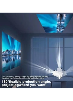 JAJEEK HY300 Pro Mini Projector – Portable Smart Projector with 180° Rotation, 4K+ Support, WiFi 6 (5G), Bluetooth 5.0, Auto Keystone Correction – Compatible with Android 13.0, TV Stick, HDMI, USB, TF, Audio – Home Theater, Outdoor Movie, Gaming Projector  - Image 5