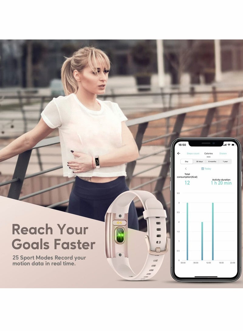 Y&D Fitness Tracker Activity with AMOLED Color Display Smart Watch Heart Rate Monitor, Indoor Outdoor Tracking Sleep 5 ATM Waterproof Step Counter for Women Men - Image 3