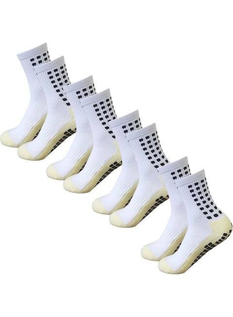4 أزواج جوارب كرة قدم مضادة للانزلاق مانعة للانزلاق جوارب رياضية للرجال لرياضة كرة القدم وكرة السلة