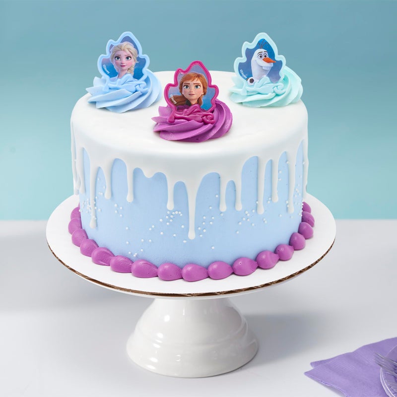 DecoPac Frozen II Rings, Cupcake Decorations Featuring Elsa, Anna, And Olaf For Birthday And Christmas Celebrations - 24 Pack - Image 2