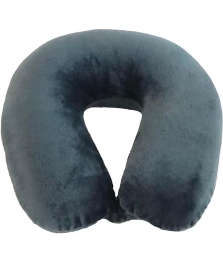 Wolf Essentials Adult Cozy Soft Microfiber Neck Pillow for Travel  Compact Machine Washable  Perfect for Airplane Car or Home Use  Filled and Finished in The USA  Charcoal