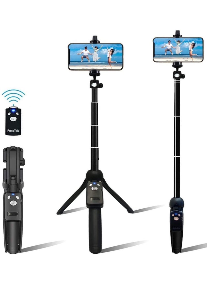 Generic Selfie Stick  Tripod, Extendable, Wireless Bluetooth Remote, Lightweight Aluminum, Travel Ready, Compatible with iPhone 14 13 12 Pro Xs Max Xr  - Image 1