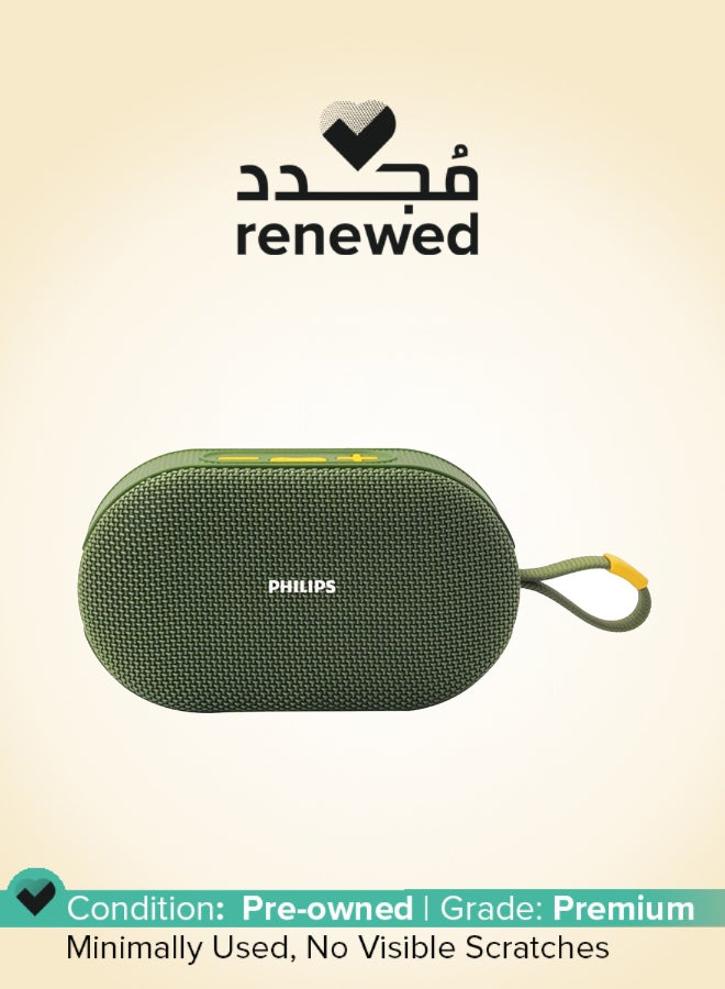 فيليبس Renewed - TAS1400GY Wireless Bluetooth Speaker with Deep Bass and RGB Light Modes Willow Bough - Image 1