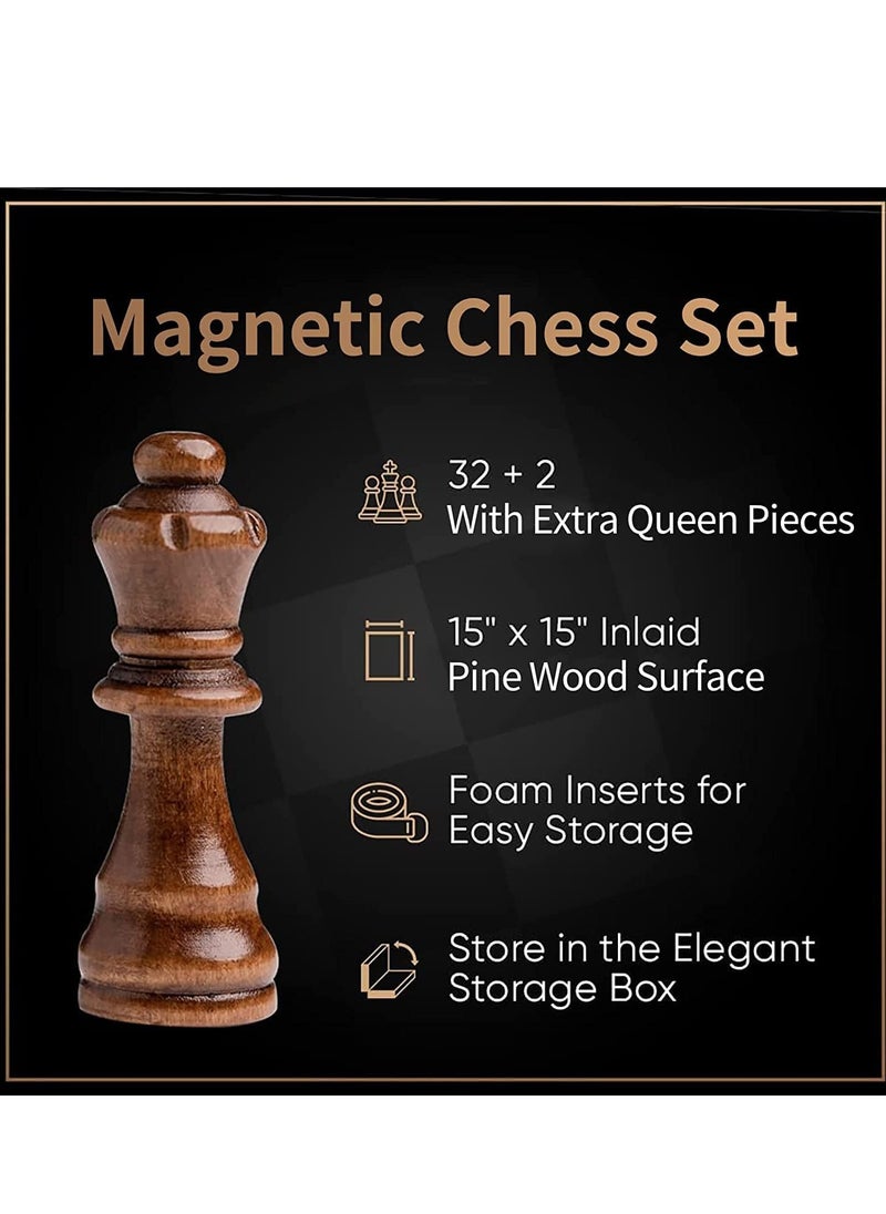 Gonice - Portable Travel Chess Board Game Sets (39×39cm) - Image 1