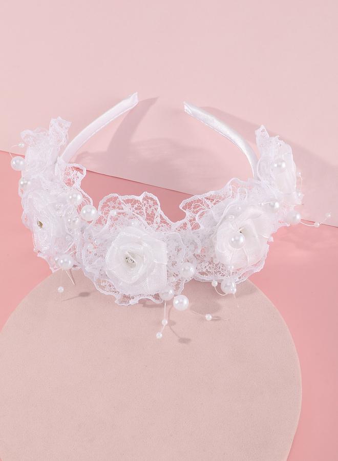 Take Two Lace Flower Headband - Image 1
