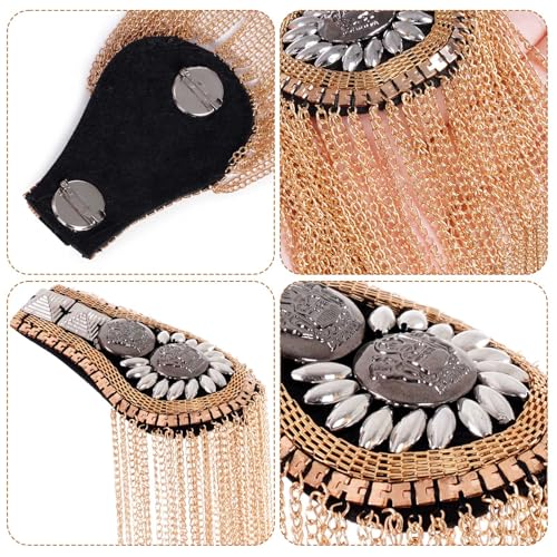 mifengda 7Pcs Circus Ringmaster Costume Women Men Halloween Circus Costume Accessories Adult Ringmaster Costume for Halloween Party Cosplay Black, White - Image 3