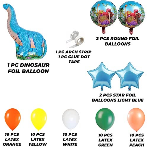 TOYXE Rubber Dinosaur Theme Balloons Arch Decoration Set of 57 Pcs Set, Multi - Image 2