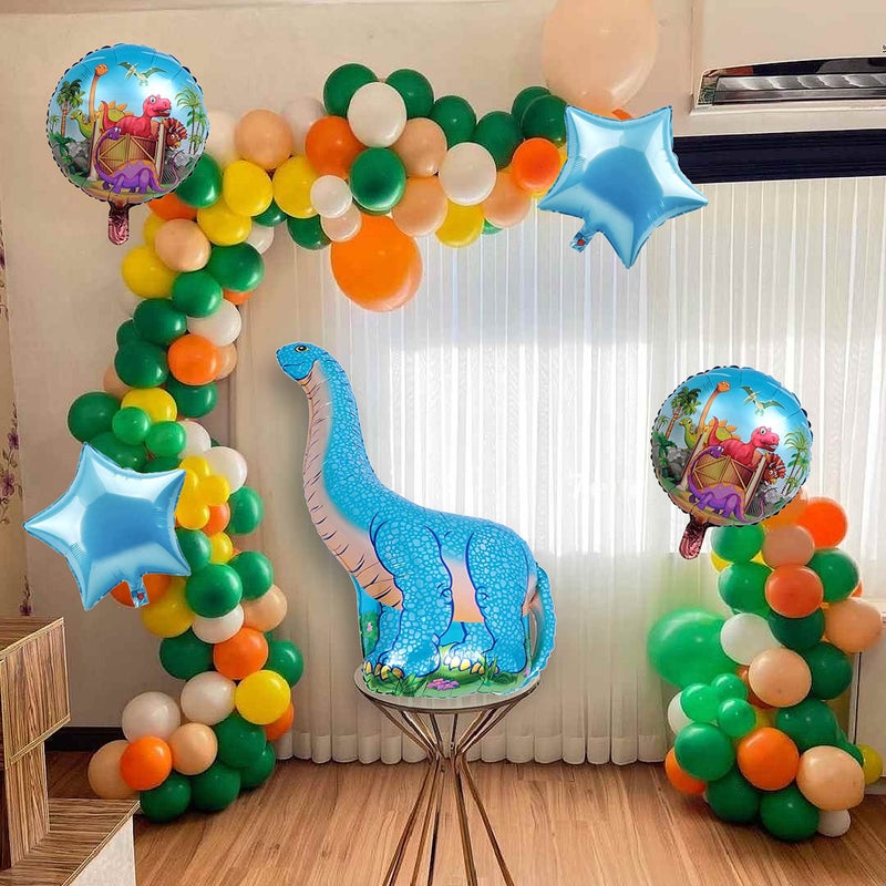 TOYXE Rubber Dinosaur Theme Balloons Arch Decoration Set of 57 Pcs Set, Multi - Image 5