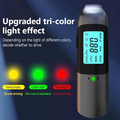 Gadgetronics Digital Alcohol Tester Machine Rechargeable Portable Alcohol Tester Breath Analyzer for Personal & Professional Use LCD Digital Display High Precision Breathalyser - Image 3