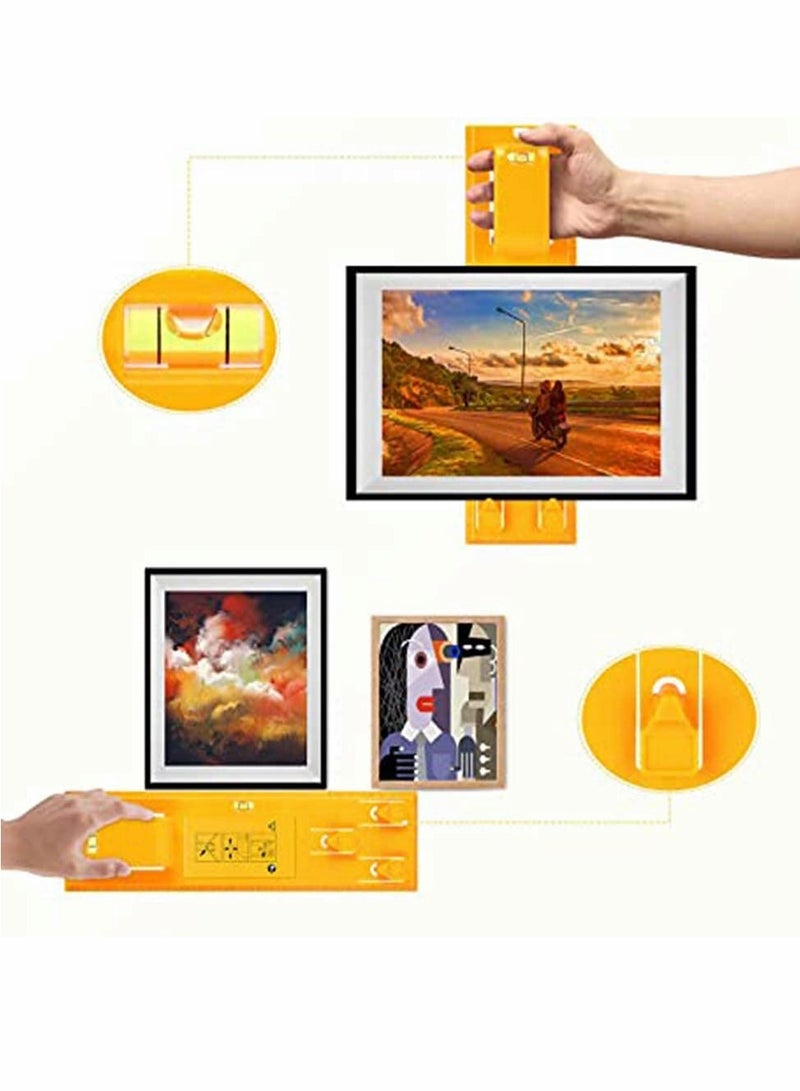 Photo Hanging Kit Picture Hanging Tool, With Photo Hanging Wire, Hooks, Nails, Hanging Picture Frame And Portable Picture Frame Level Used To Mark The Position - Image 3