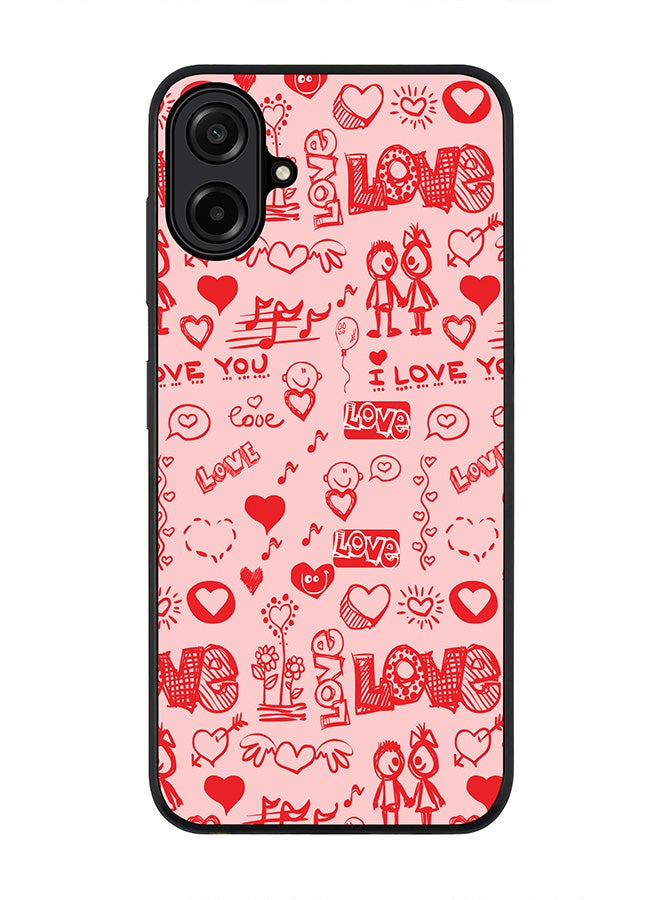 Stylizedd For Samsung Galaxy A07 4G Case,Slim fit Camera Protection, Shockproof Thin Phone cover  - Love Doodle