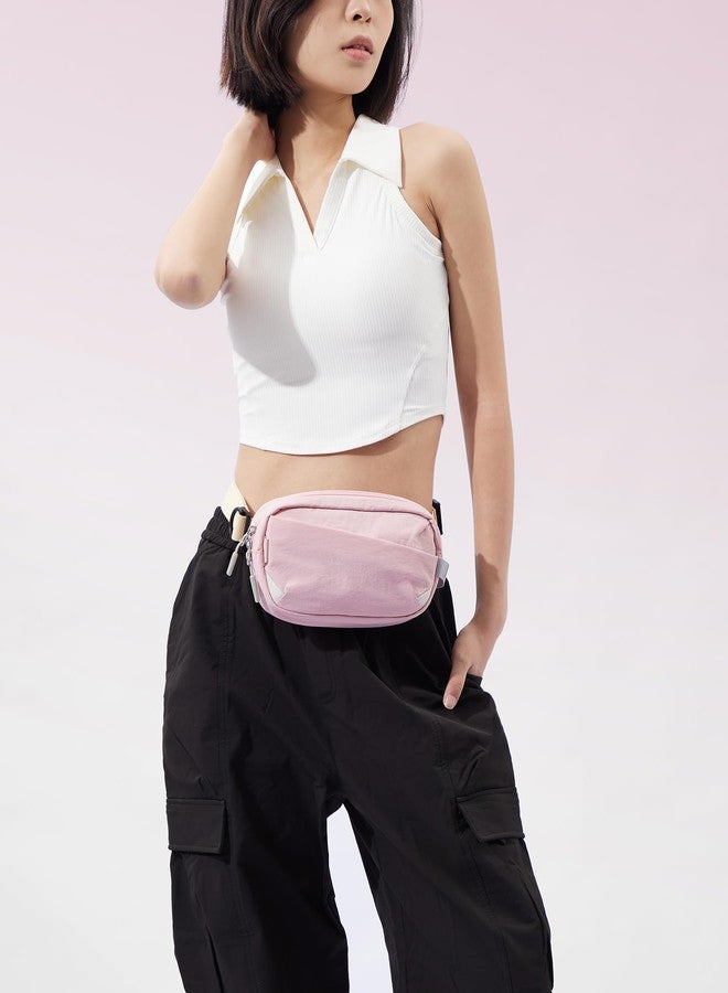 Inateck Sling Bag X-Mini, Durable Fanny Pack with RFID Blocking, Water-resistant Belt Waist Bag with Quick-adjust Strap, Stylish Waist Pack for Men, Women, Travel, Hiking, Cycling, Work, Sports, Pink - Image 3