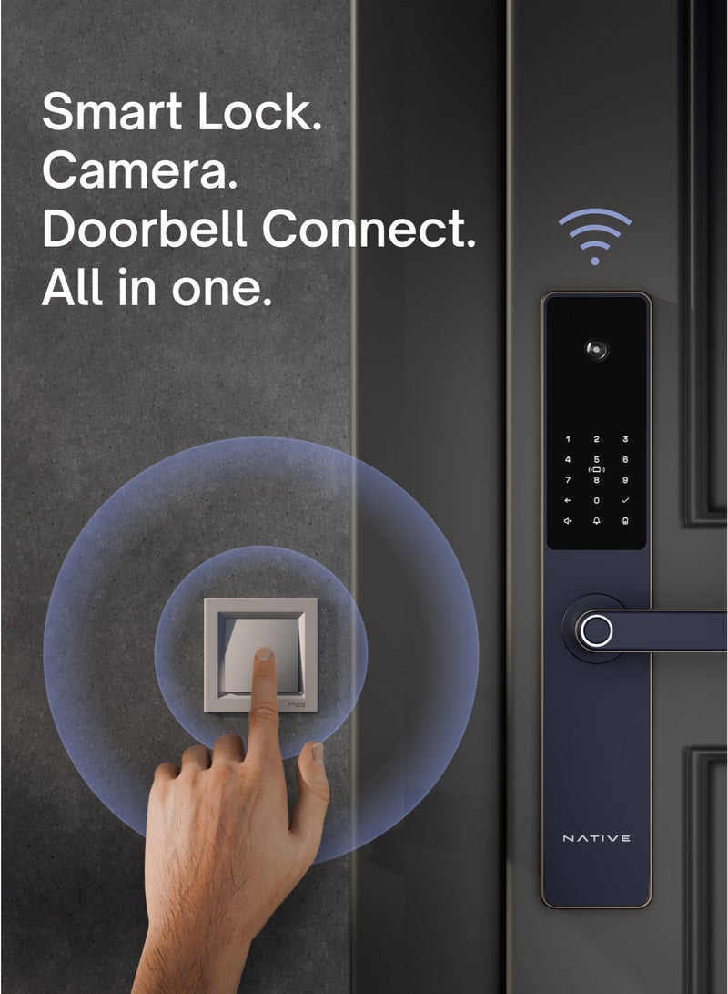 Native by UC Native Lock Pro with Camera Unlock & Doorbell Connect | 7-Way Unlock | Free Installation Included | 2 Year Warranty | Urban Company Smart Door Lock - Image 2