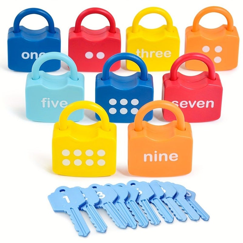 1 Set OPP Bag Number Letter Pairing Unlocking Game Training Puzzle Toy - Image 5