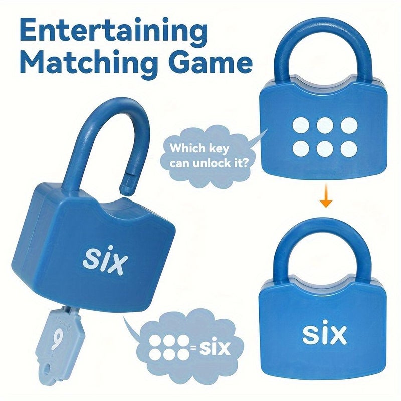 1 Set OPP Bag Number Letter Pairing Unlocking Game Training Puzzle Toy - Image 2